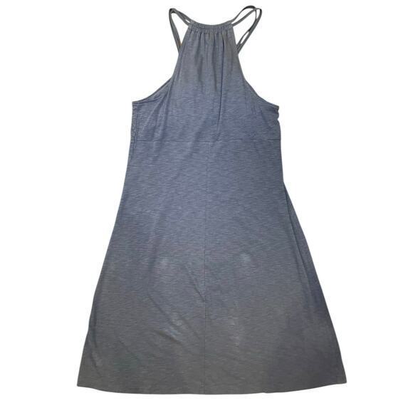 Athleta Dress Women‎ Medium Dress Sundress Heathered Blue High Neck Strappy Knit - Picture 5 of 7